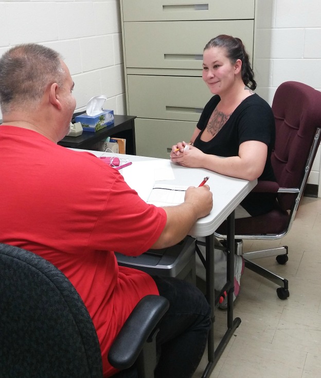 Leigh (left) works with Nicole (right) to realize hopes and dreams